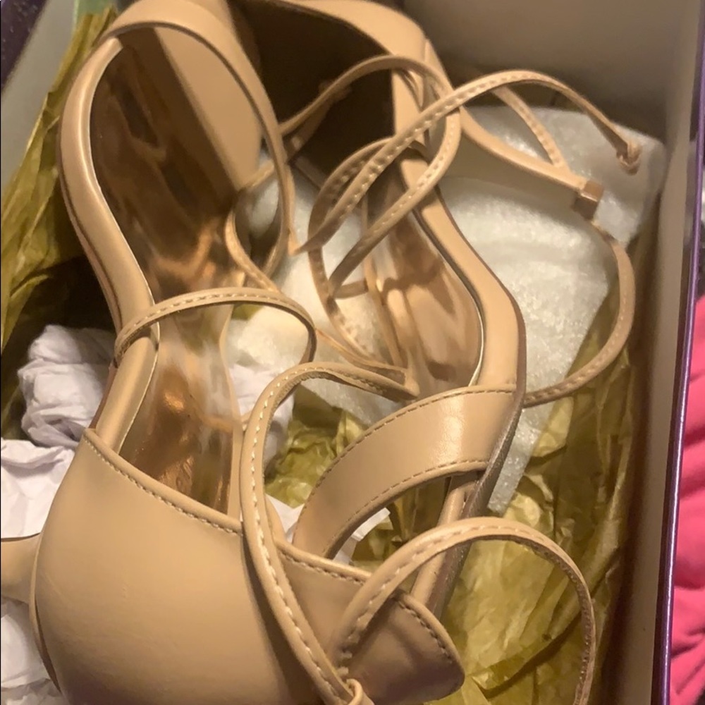 Nude tie up Madden Girl Sandals
